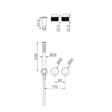 Nero Opal Progressive Shower System Separate Plate Trim Kits Only - Brushed Bronze