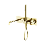 Nero Opal Progressive Shower System With Spout 230Mm - Brushed Gold
