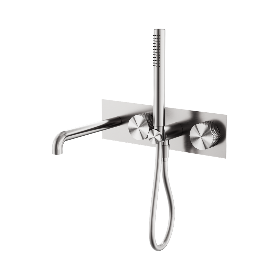 Nero Opal Progressive Shower System With Spout 230Mm - Brushed Nickel