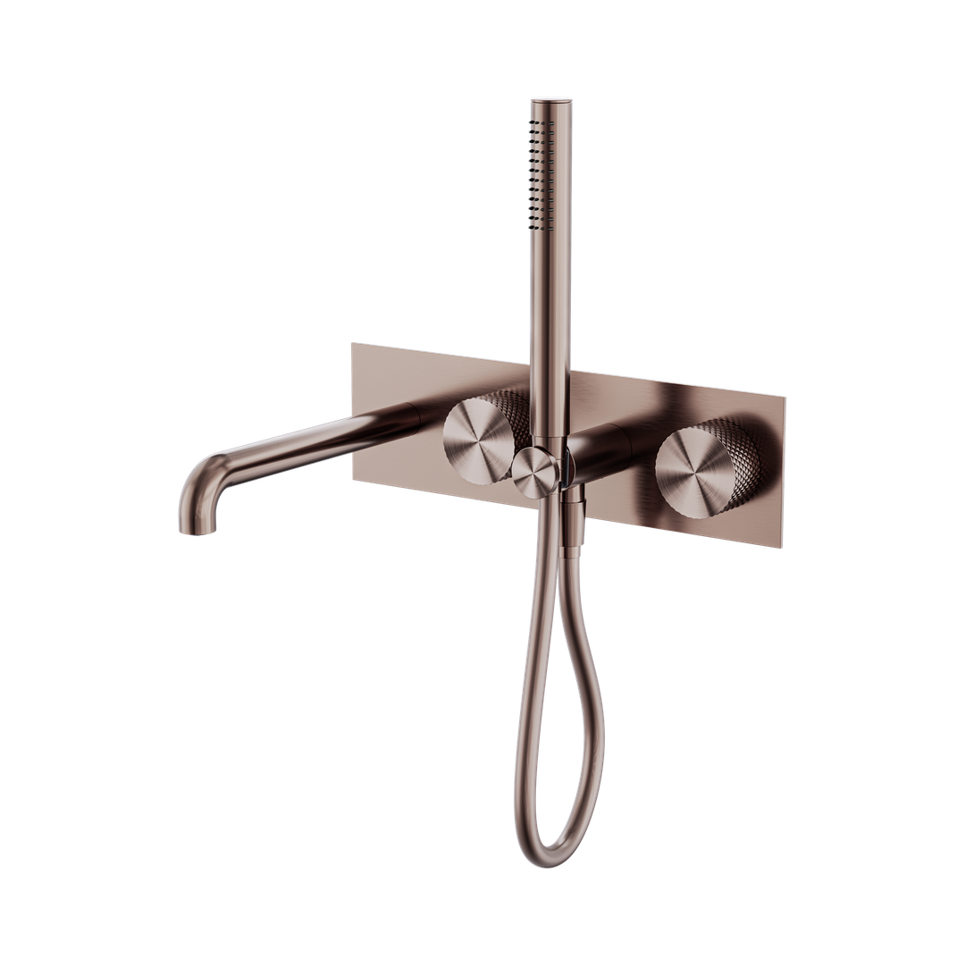 Nero Opal Progressive Shower System With Spout 230Mm - Brushed Bronze