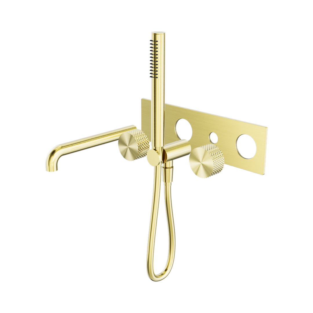 Nero Opal Progressive Shower System With Spout 230Mm Trim Kits Only - Brushed Gold
