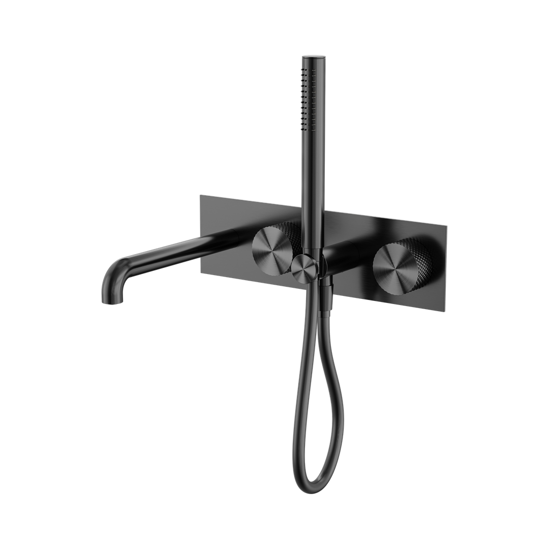 Nero Opal Progressive Shower System With Spout 250Mm - Graphite
