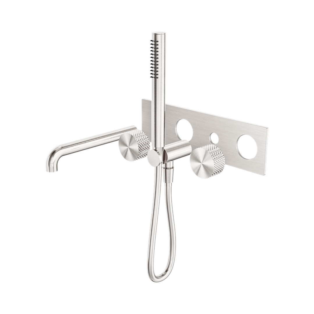 Nero Opal Progressive Shower System With Spout 250Mm Trim Kits Only - Brushed Nickel