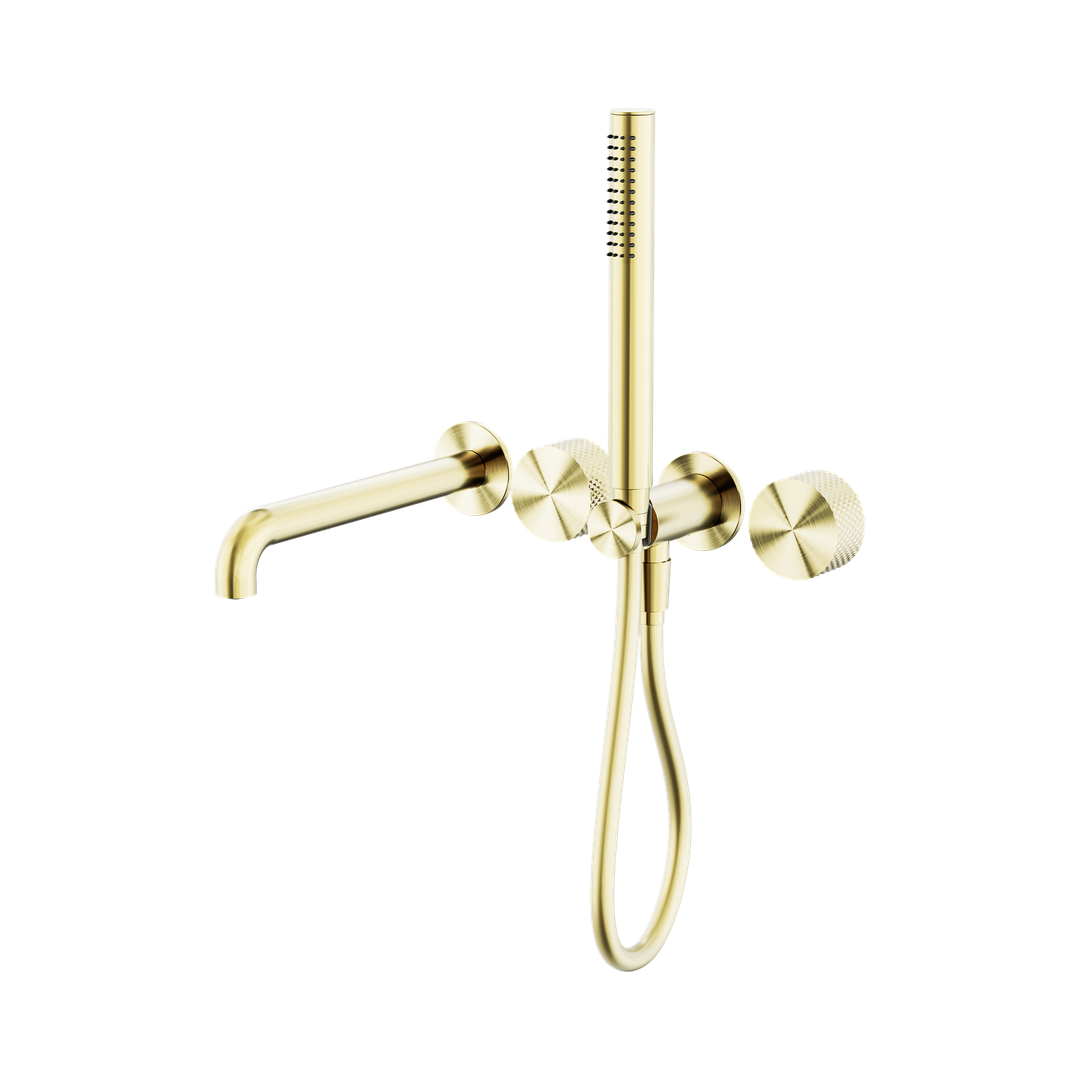 Nero Opal Progressive Shower System Separate Plate With Spout 230Mm - Brushed Gold