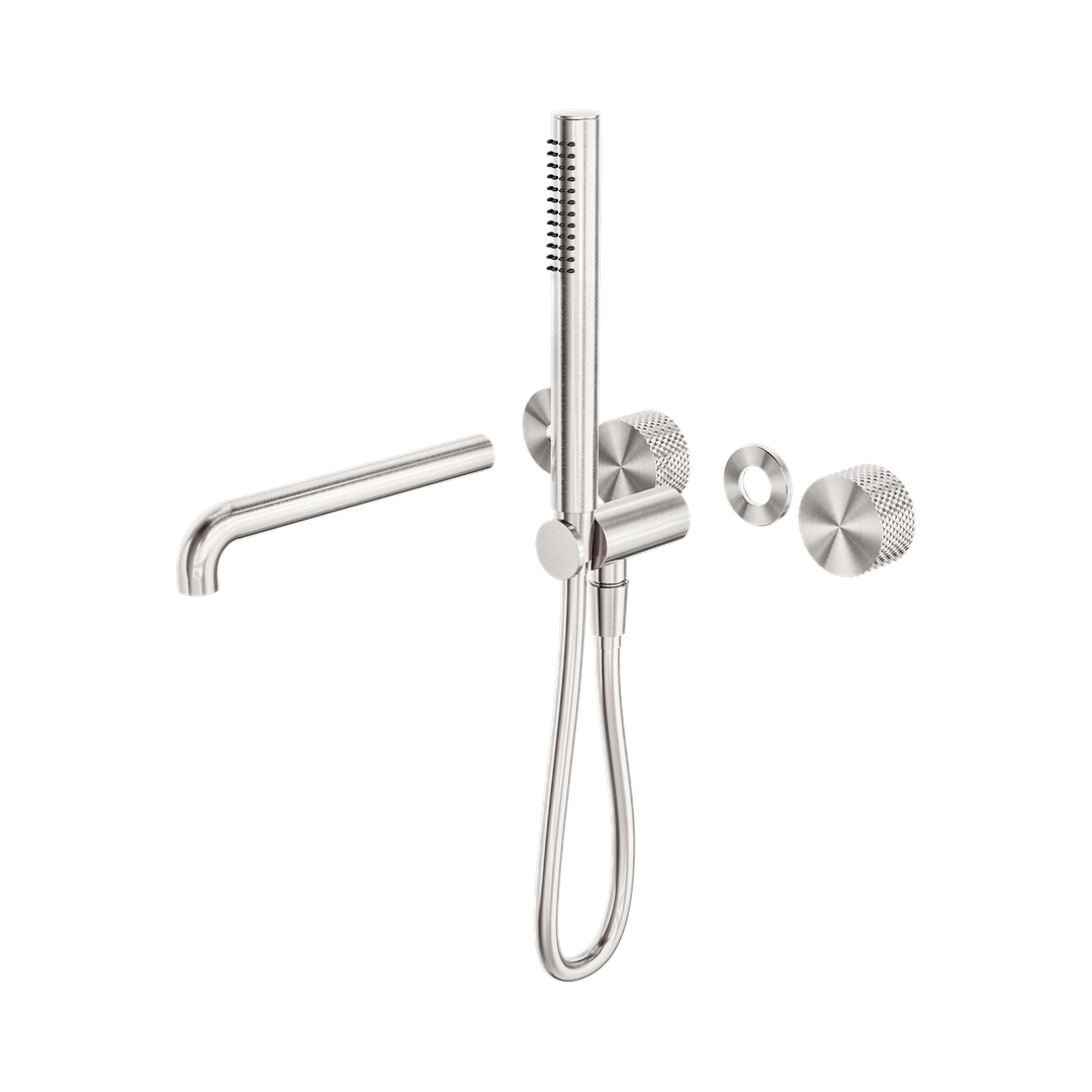 Nero Opal Progressive Shower System Sep. Plate C/W Spout 230Mm Trim Kit Only - Brushed Nickel