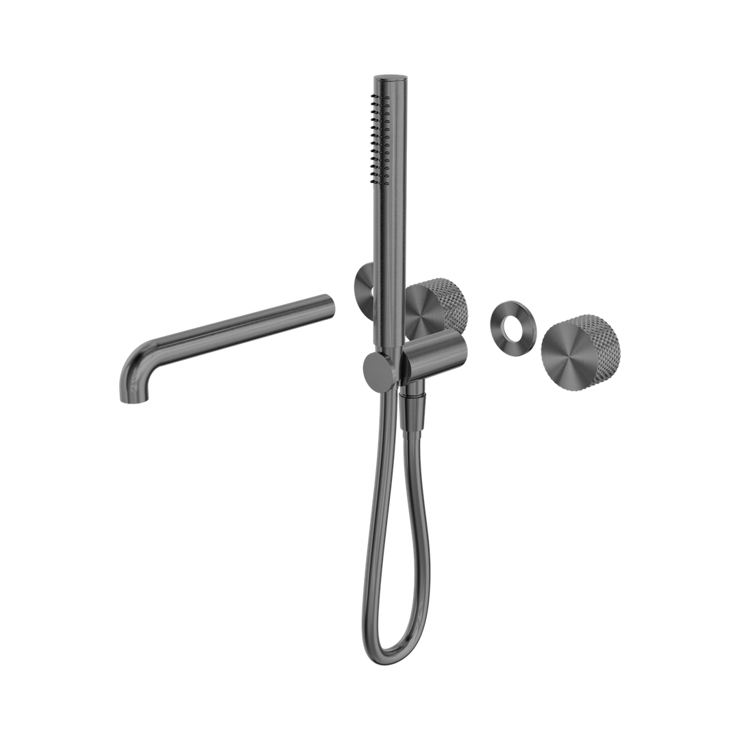 Nero Opal Progressive Shower System Separate Plate & Spout 230Mm Trim Kits Only - Graphite