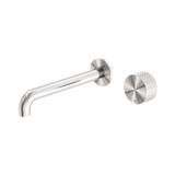 Nero Opal Progressive Wall Basin/Bath Set 230Mm - Brushed Nickel