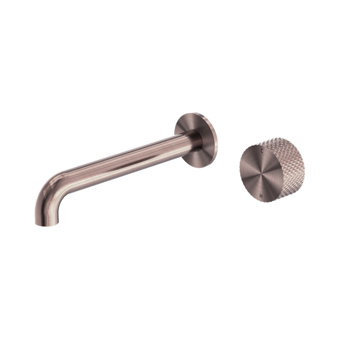 Nero Opal Progressive Wall Basin/Bath Set 260Mm - Brushed Bronze