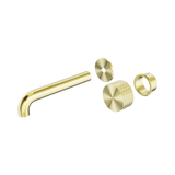Nero Opal Progressive Wall Basin/Bath Set 185Mm Trim Kits Only - Brushed Gold