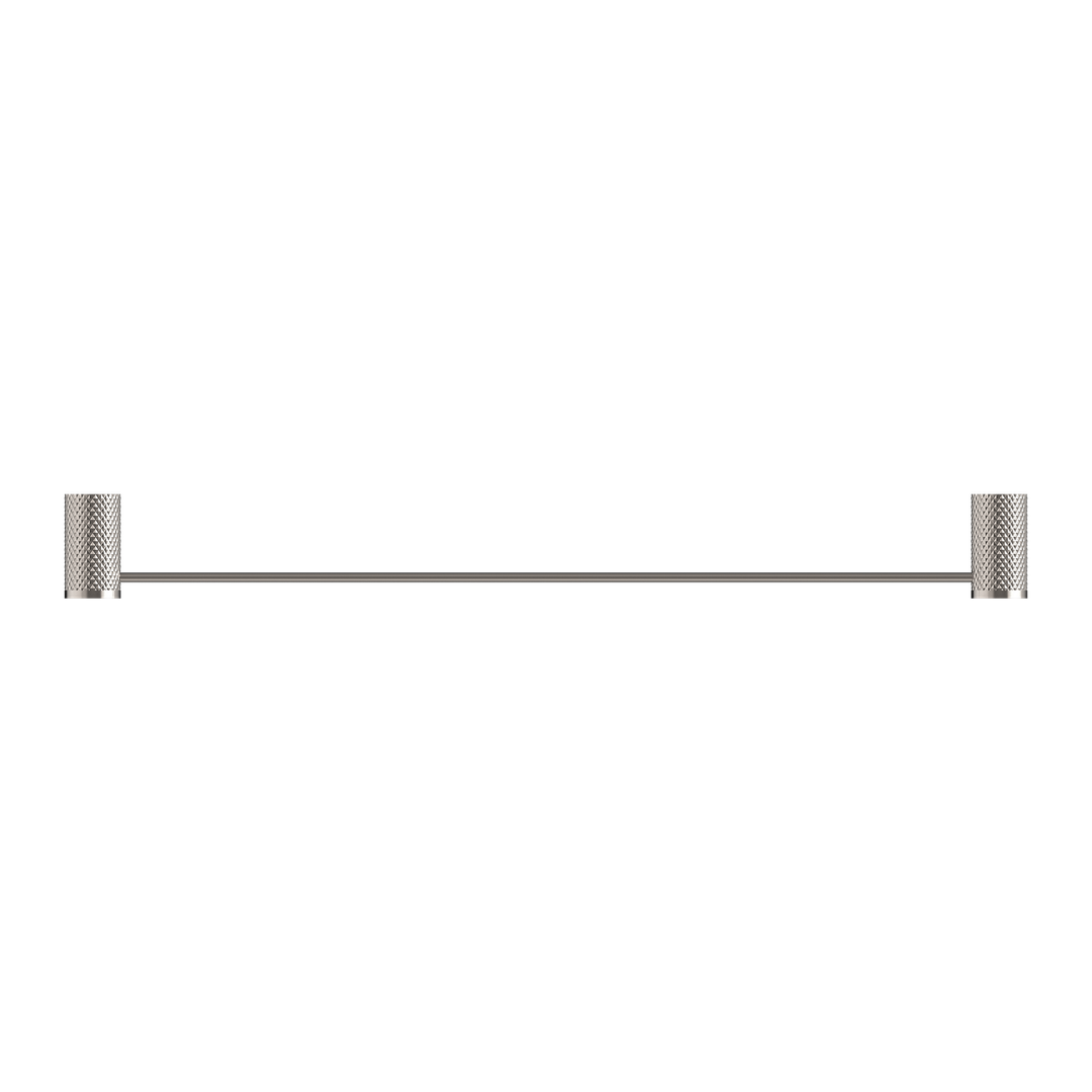 Nero Opal Single Towel Rail - Brushed Nickel 600mm