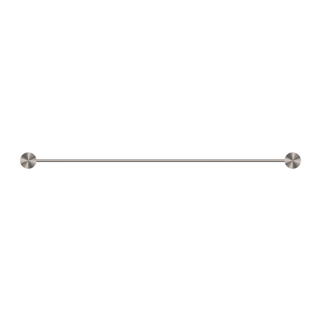 Nero Opal Single Towel Rail - Brushed Nickel 600mm
