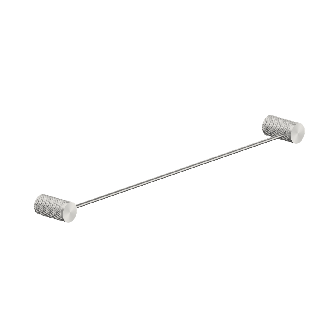 Nero Opal Single Towel Rail - Brushed Nickel 600mm