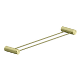 Nero Opal Double Towel Rail - Brushed Gold 600mm