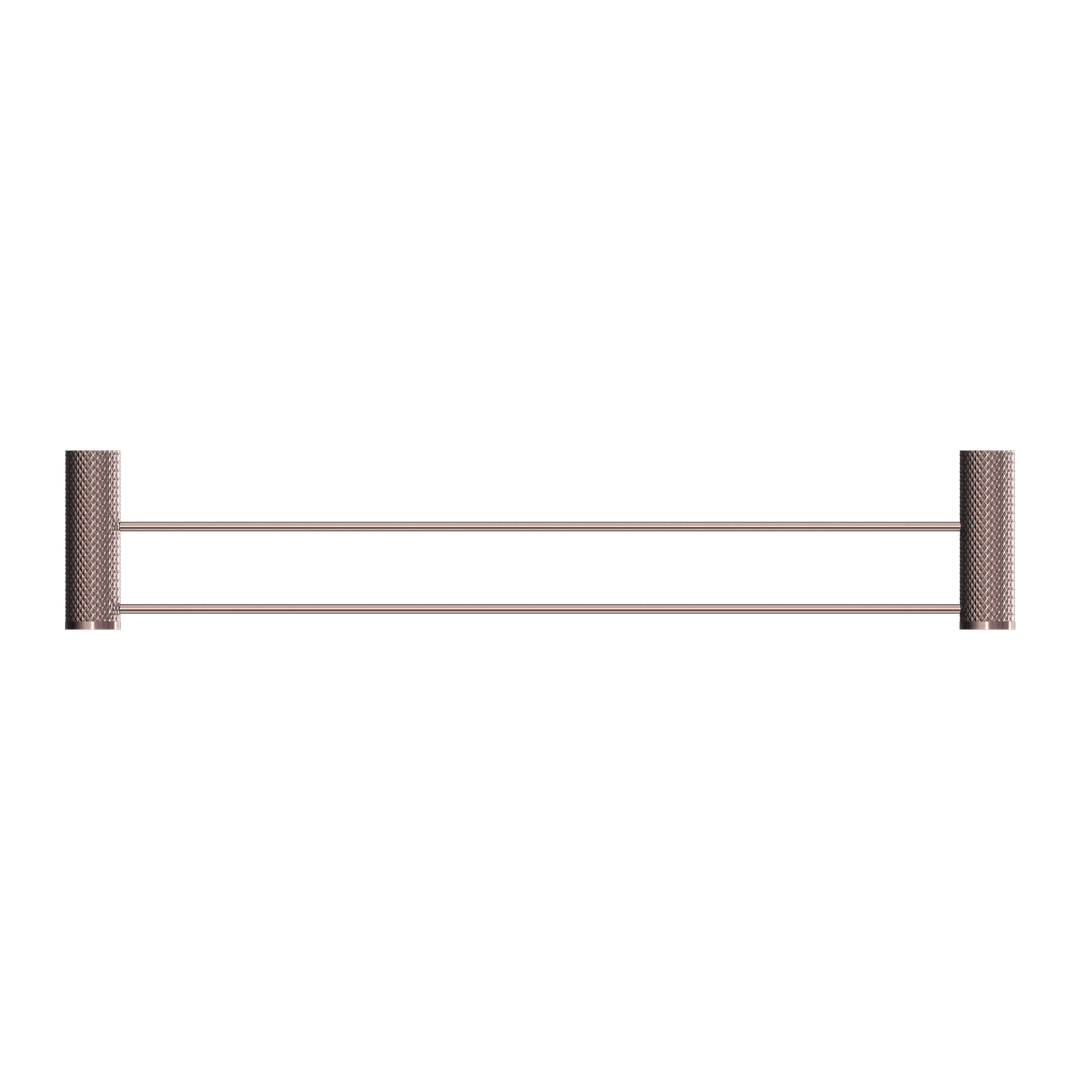 Nero Opal Double Towel Rail - Brushed Bronze 600mm