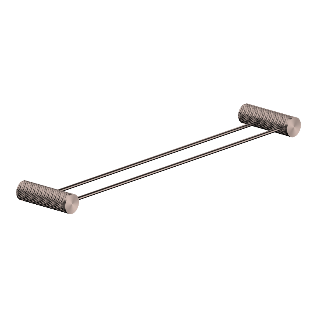 Nero Opal Double Towel Rail - Brushed Bronze 600mm