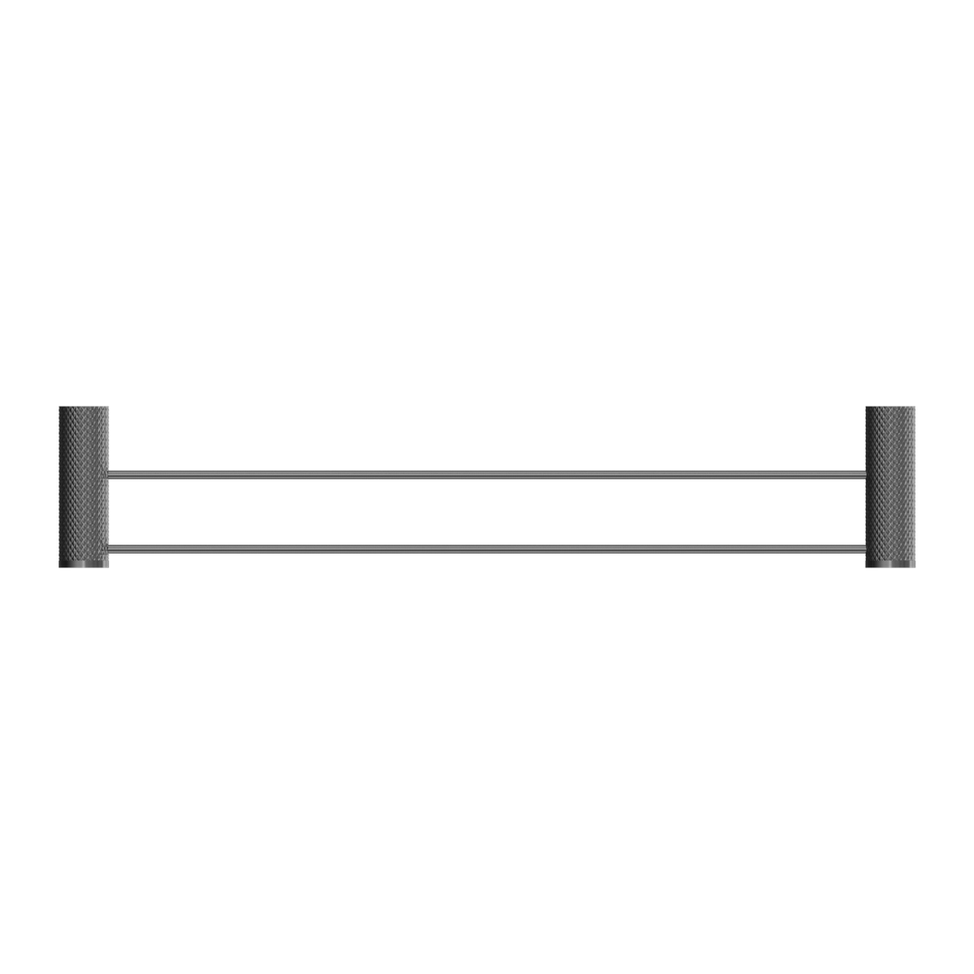 Nero Opal Double Towel Rail 600mm - Graphite