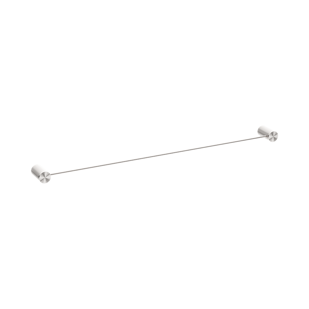 Nero Opal Single Towel Rail 800Mm - Brushed Nickel