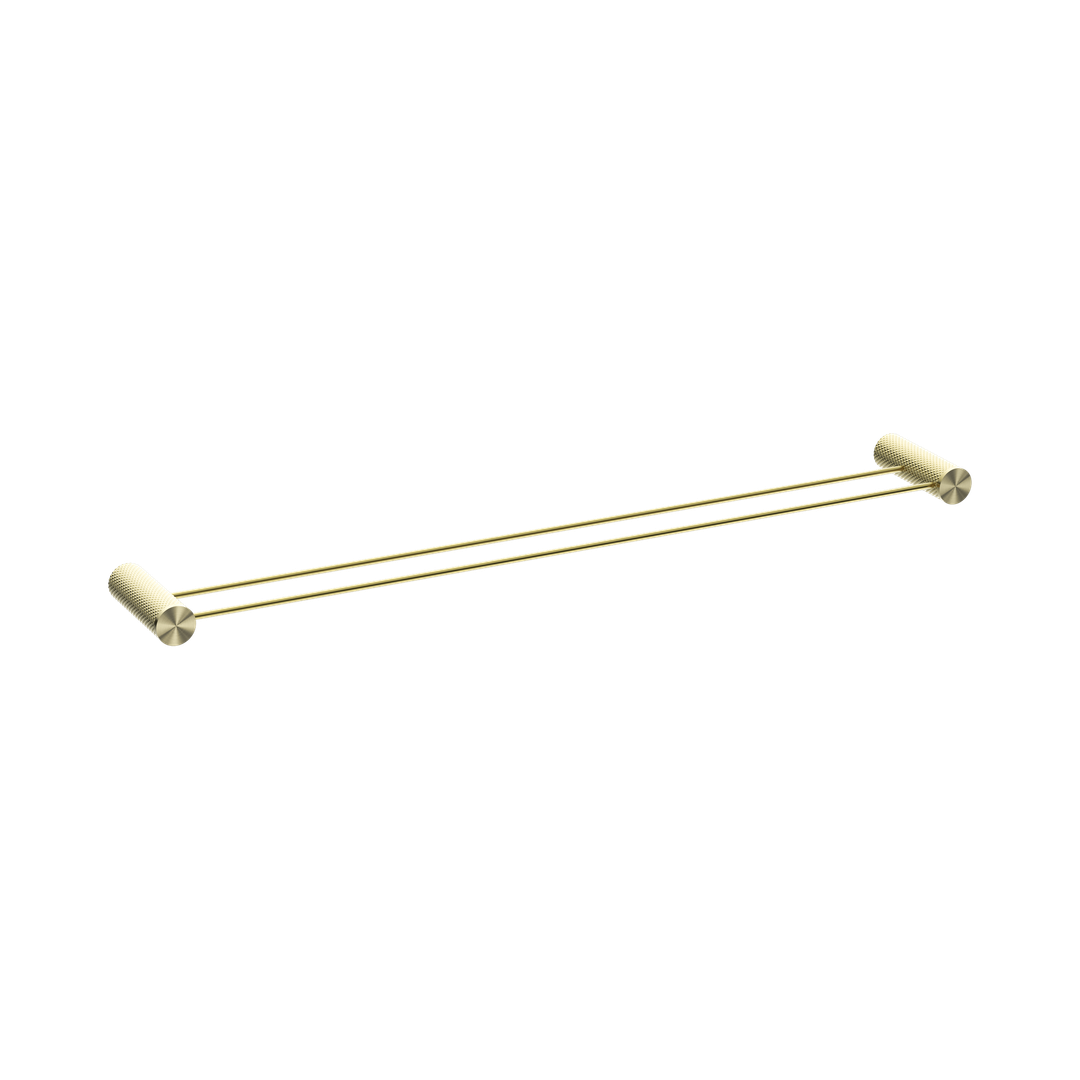 Nero Opal Double Towel Rail 800Mm - Brushed Gold