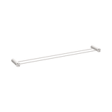 Nero Opal Double Towel Rail 800Mm - Brushed Nickel