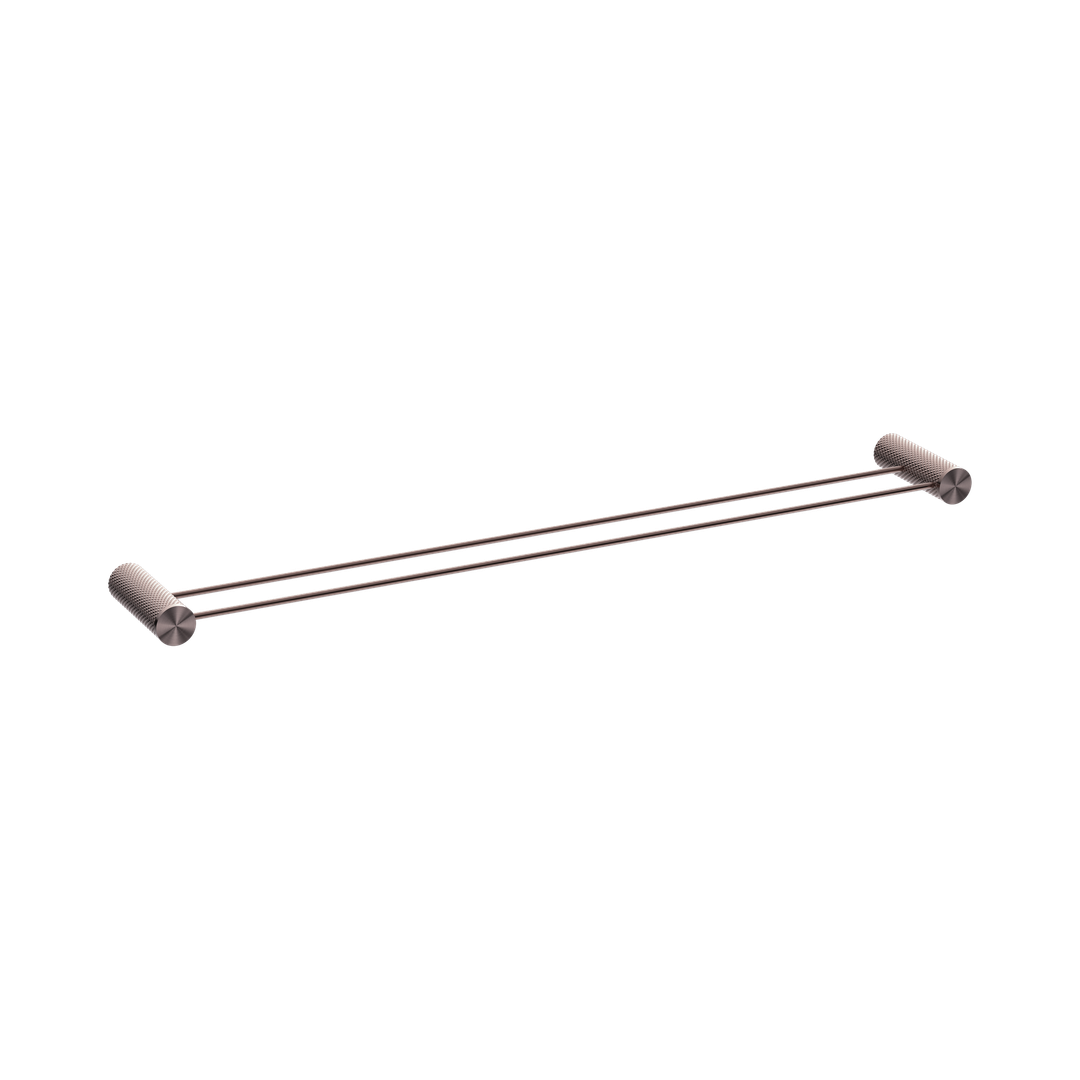 Nero Opal Double Towel Rail 800Mm - Brushed Bronze