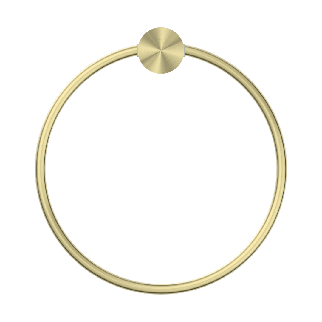 Nero Opal Towel Ring - Brushed Gold