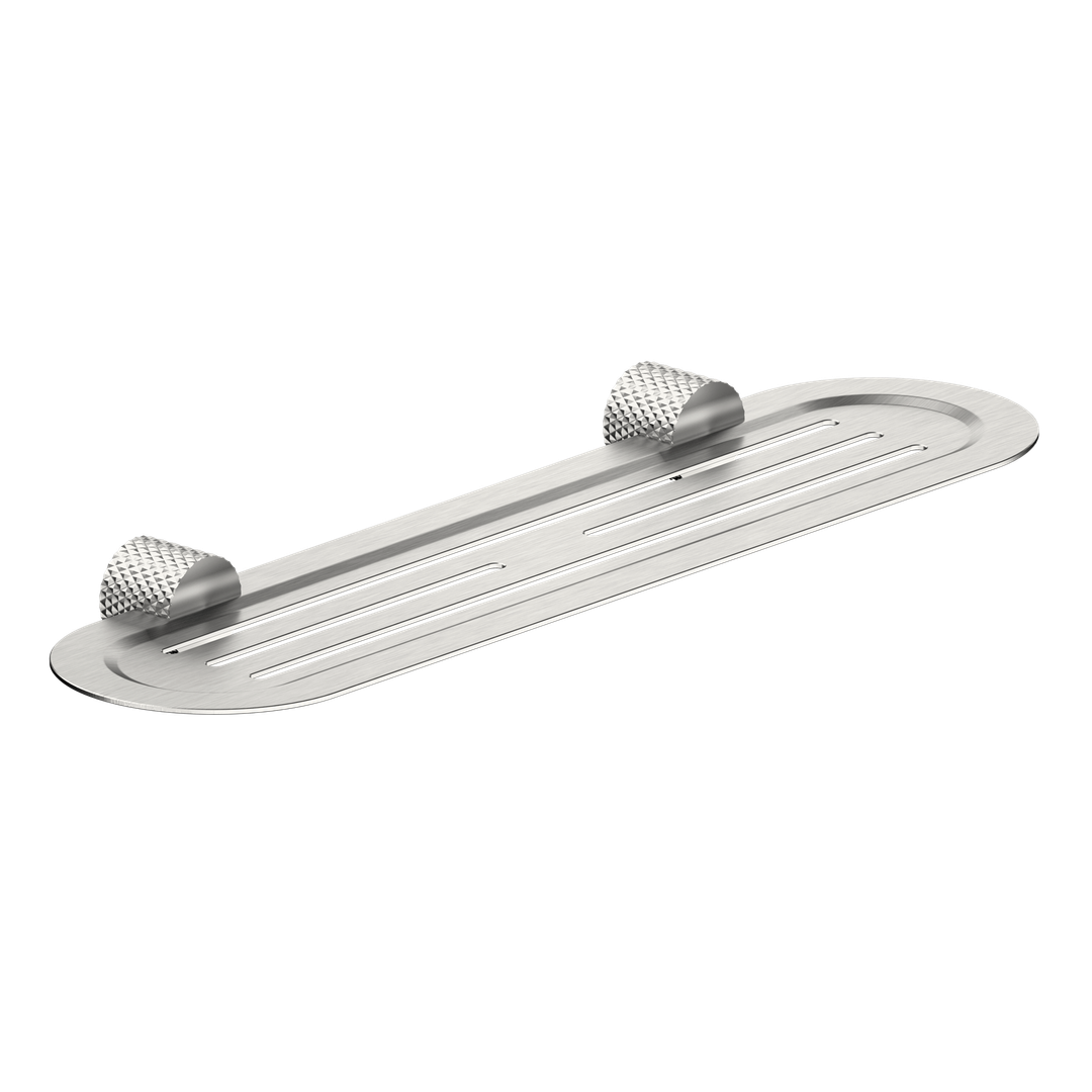 Opal Nero Metal Shelf - Brushed Nickel