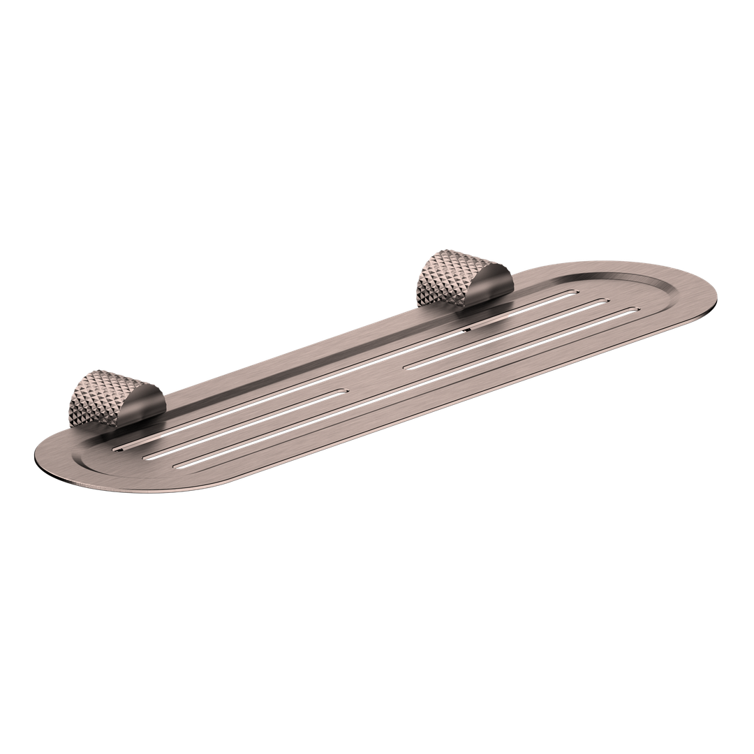 Opal Nero Metal Shelf - Brushed Bronze