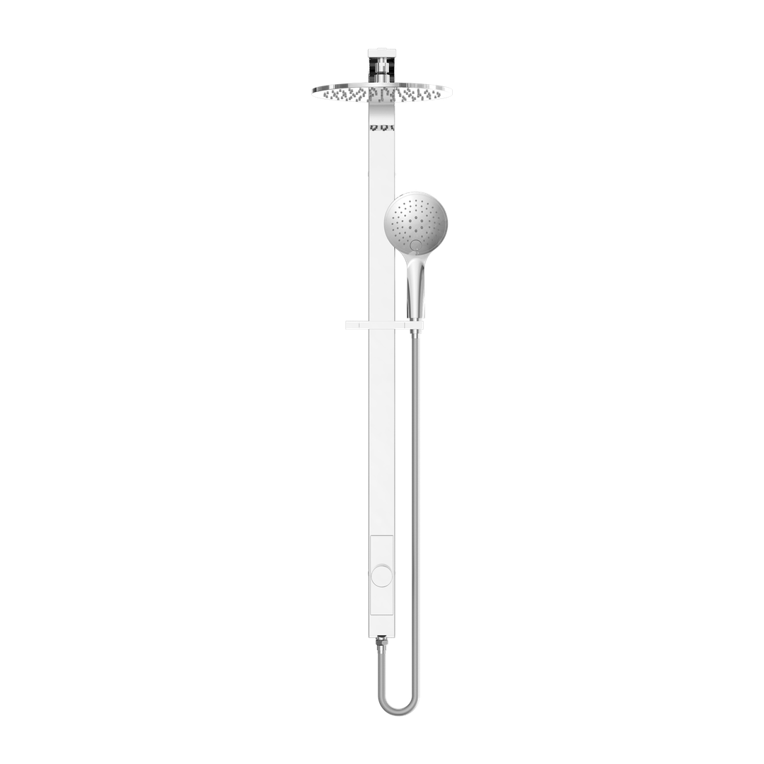 Rain Round Nero Shower Set Single Hose Shower - Chrome