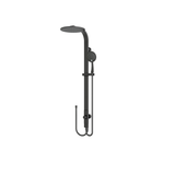 Nero Rain Round Shower Set Double Hose - Matte Black