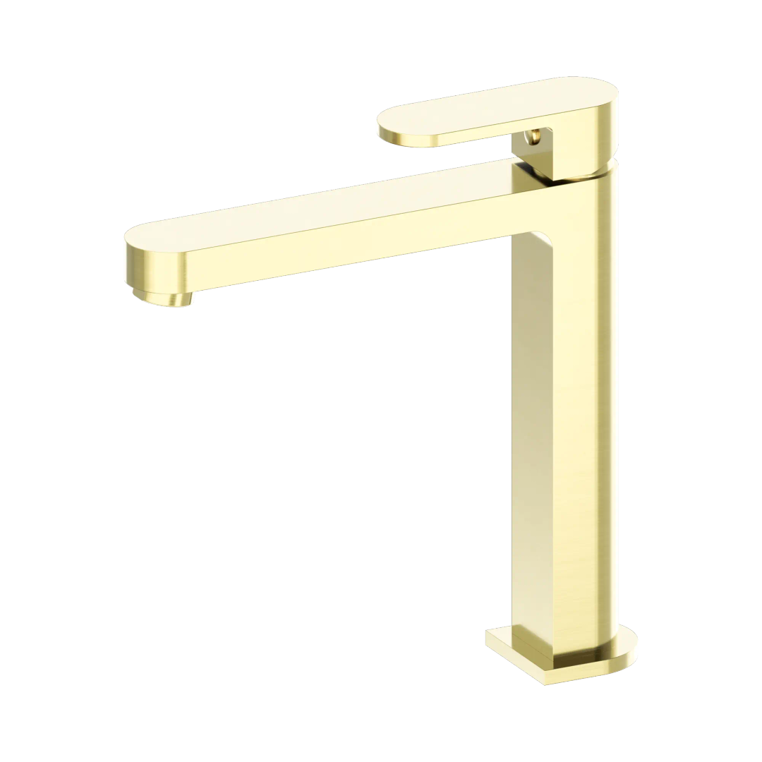 Ecco Tall Basin Nero Mixer Shower - Brushed Gold
