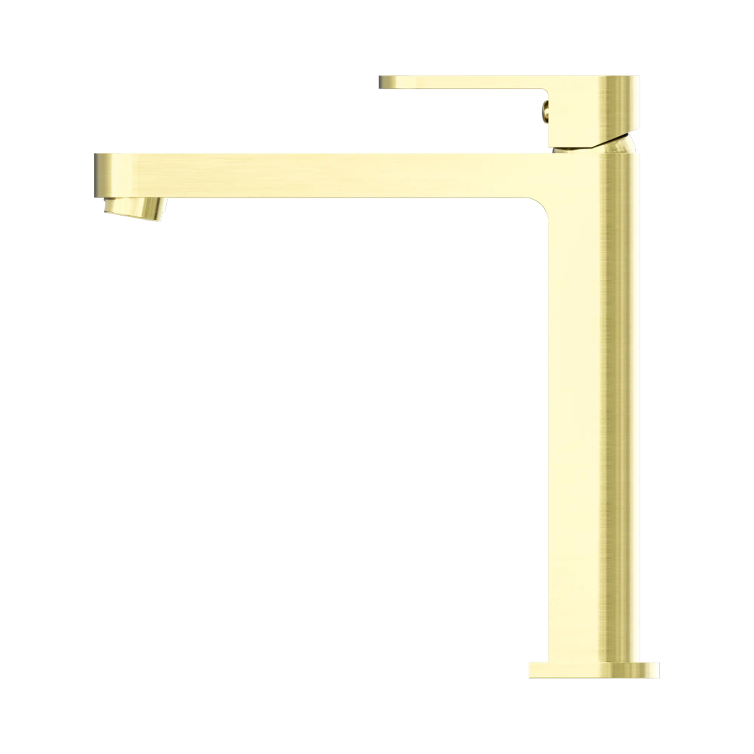 Ecco Tall Basin Nero Mixer Shower - Brushed Gold