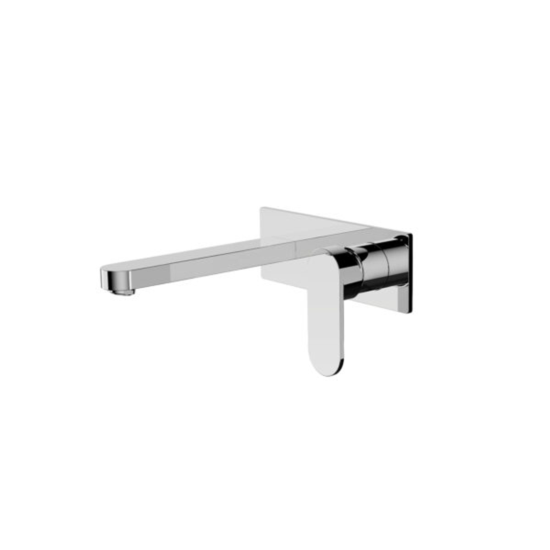 Nero Ecco Wall Basin/Bath Mixer  - Chrome