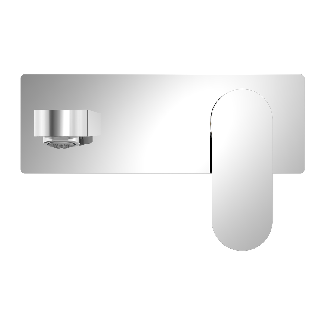 Nero Ecco Wall Basin Mixer - Chrome