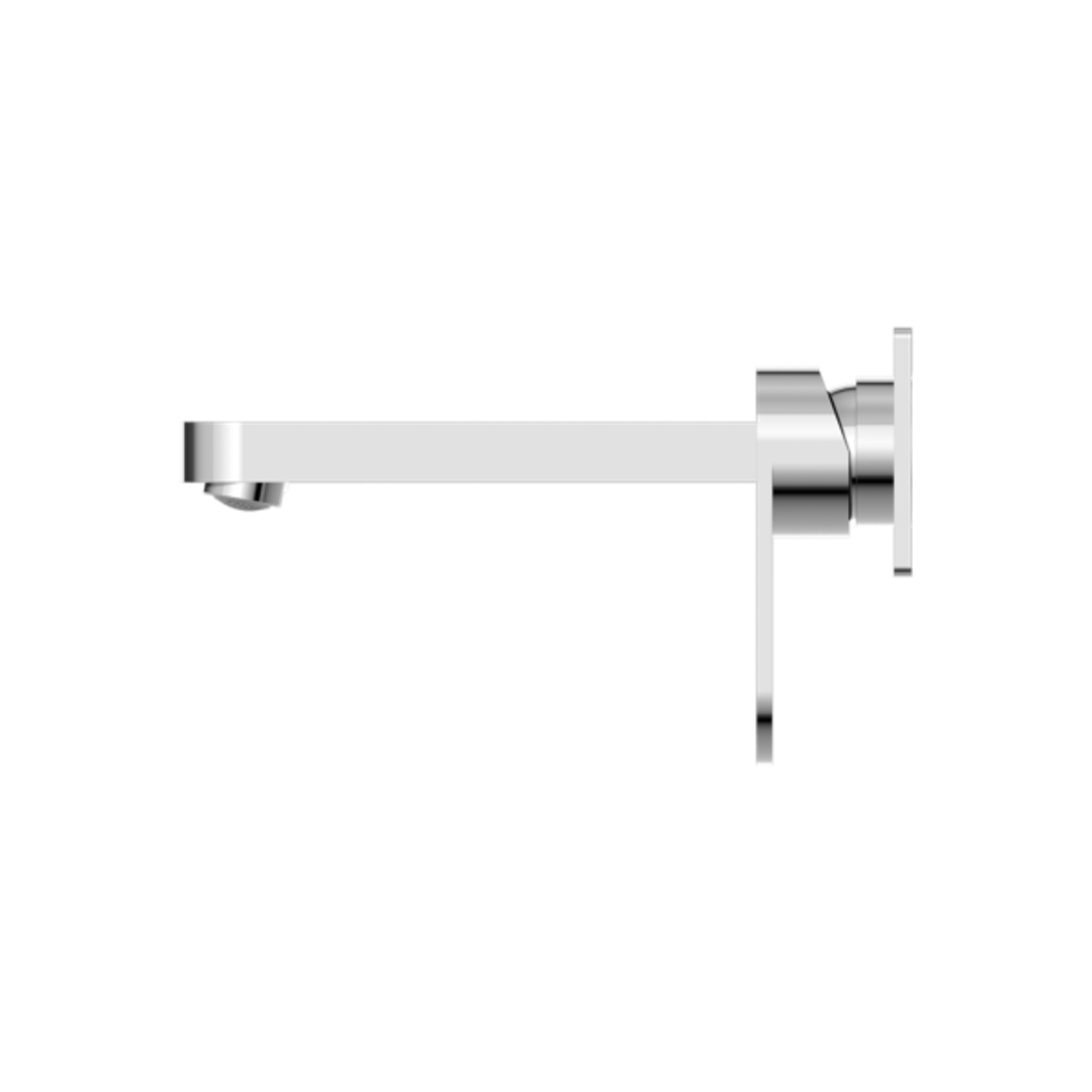 Nero Ecco Wall Basin/Bath Mixer  - Chrome