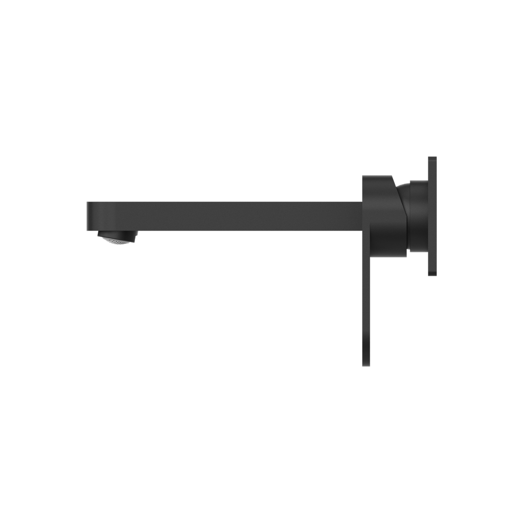 Nero Ecco Wall Basin Mixer - Matt Black