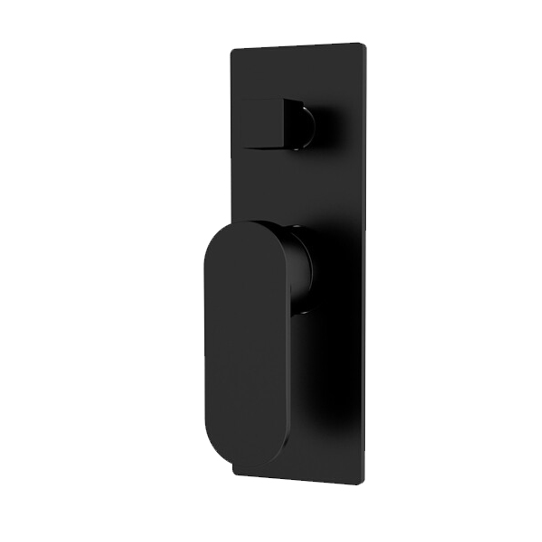 Nero Ecco Shower Mixer With Divertor Shower - Matt Black