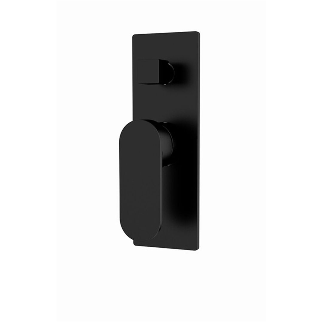 Nero Ecco Shower Mixer With Divertor - Matt Black