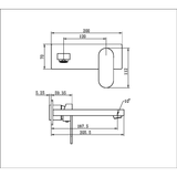Nero Ecco Wall Basin/Bath Mixer Trim Kits Only - Chrome
