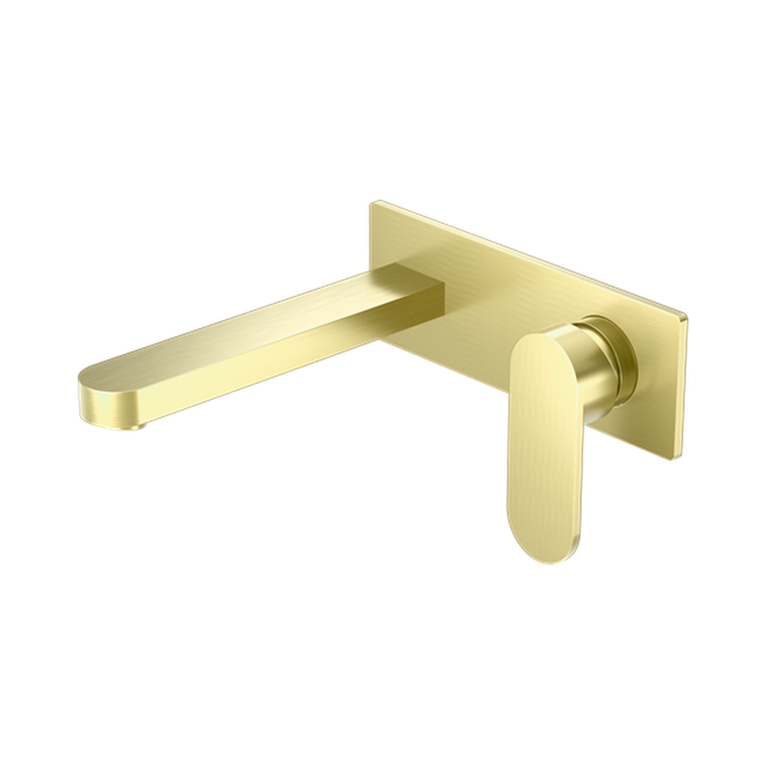 Nero Ecco Wall Basin/Bath Mixer - Brushed Gold