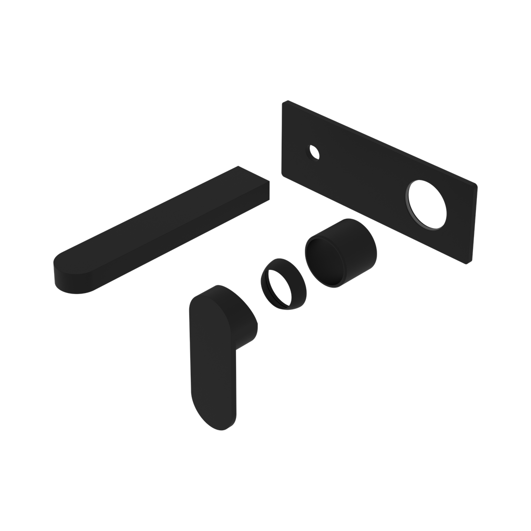 Nero Ecco Wall Basin/Bath Mixer Trim Kits Only - Matte Black