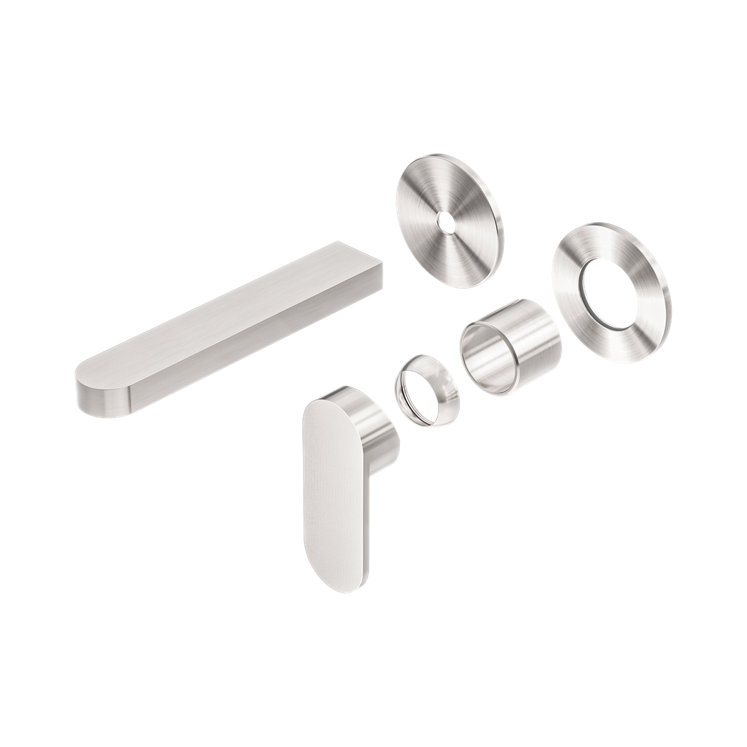Nero Ecco Wall Basin/Bath Mixer Separate Back Plate Trim Kits Only - Brushed Nickel