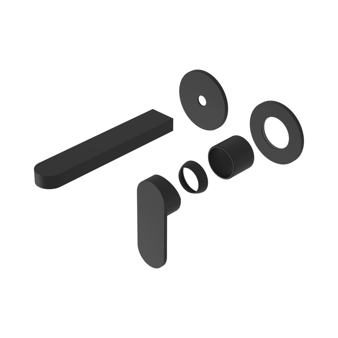 Nero Ecco Wall Basin/Bath Mixer Separate Back Plate Trim Kits Only - Matte Black