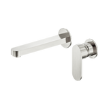 Nero Ecco Wall Basin/Bath Mixer Separate Back Plate 60Mm - Brushed Nickel