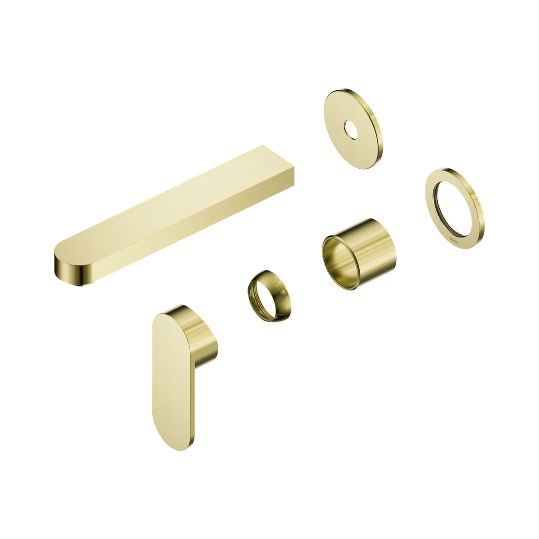 Nero Ecco Wall Basin/Bath Mixer Separate Back Plate 60Mm Trim Kits Only - Brushed Gold