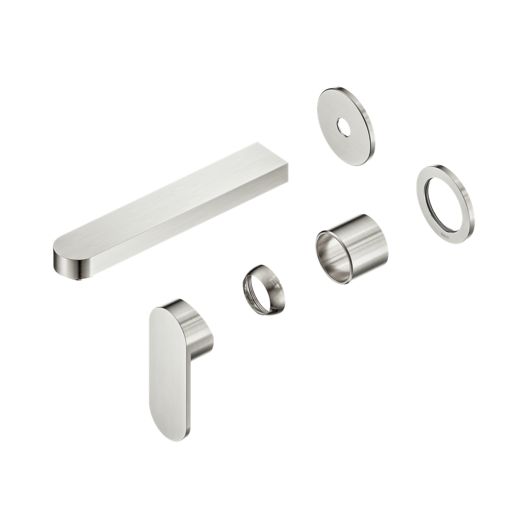 Nero Ecco Wall Basin/Bath Mixer Separate Back Plate 60Mm Trim Kits Only - Brushed Nickel