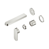 Nero Ecco Wall Basin/Bath Mixer Separate Back Plate 60Mm Trim Kits Only - Brushed Nickel