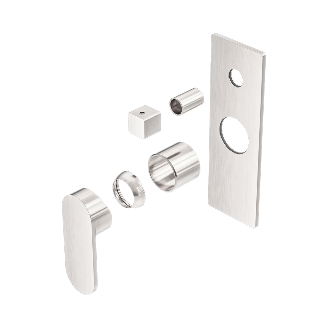 Nero Ecco Shower Mixer With Diverter Trim Kits Only - Brushed Nickel