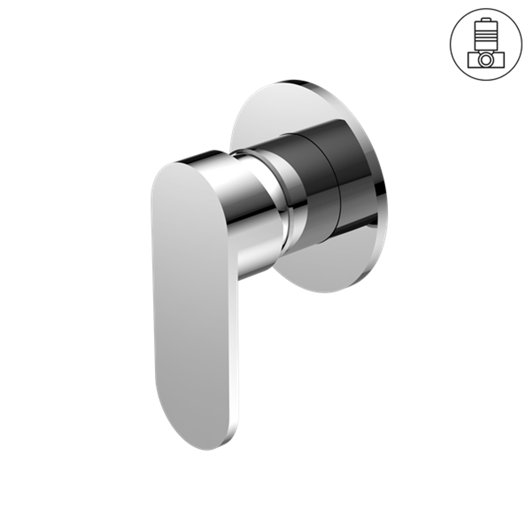 Nero Ecco Shower Mixer Round Back Plate - Chrome