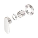 Nero Ecco Shower Mixer 80Mm Round Plate Trim Kits Only - Brushed Nickel