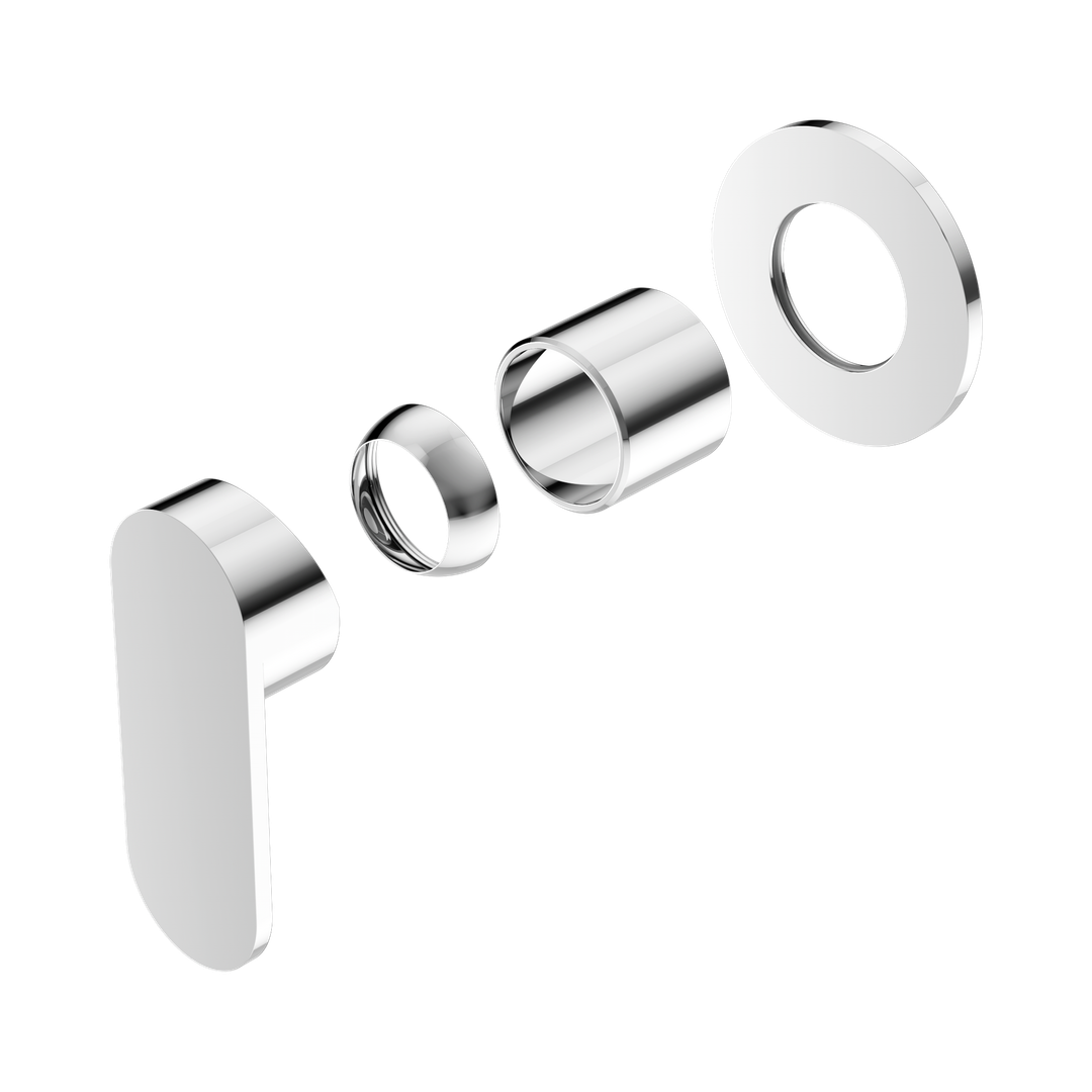 Nero Ecco Shower Mixer 80Mm Round Plate Trim Kits Only - Chrome